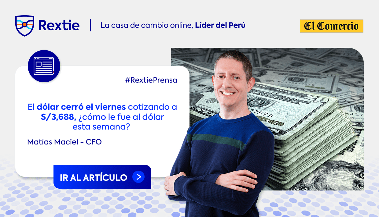 El dólar cerró el viernes cotizando a S/3,688, ¿cómo le fue al dólar en la semana?