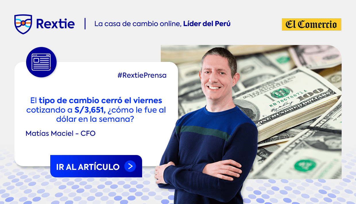 El tipo de cambio cerró el viernes cotizando a S/3,651, ¿cómo le fue al dólar en la semana?